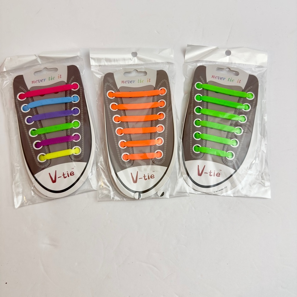 V-tie No-Tie‎ Shoelaces Set of 3